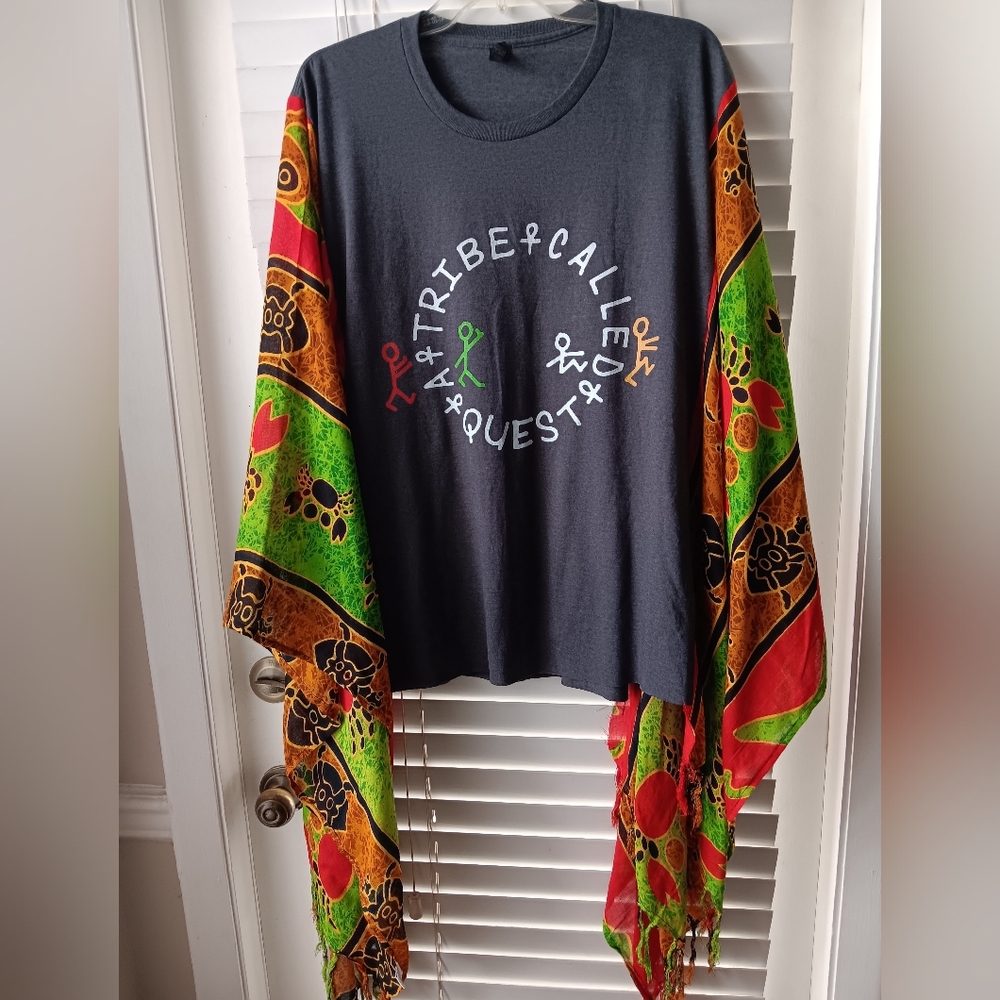 Upcycled Tribe Called Quest Graphic TShirt/Poncho
